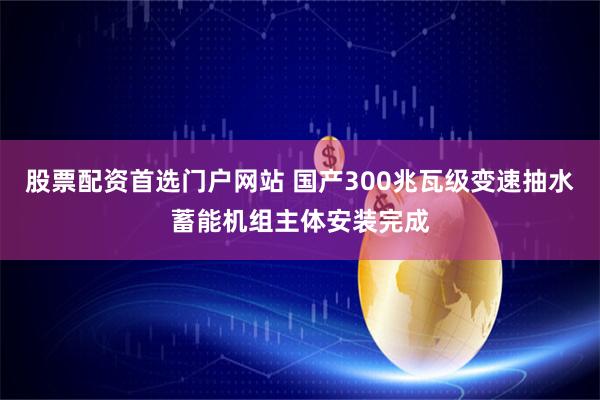 股票配资首选门户网站 国产300兆瓦级变速抽水蓄能机组主体安装完成